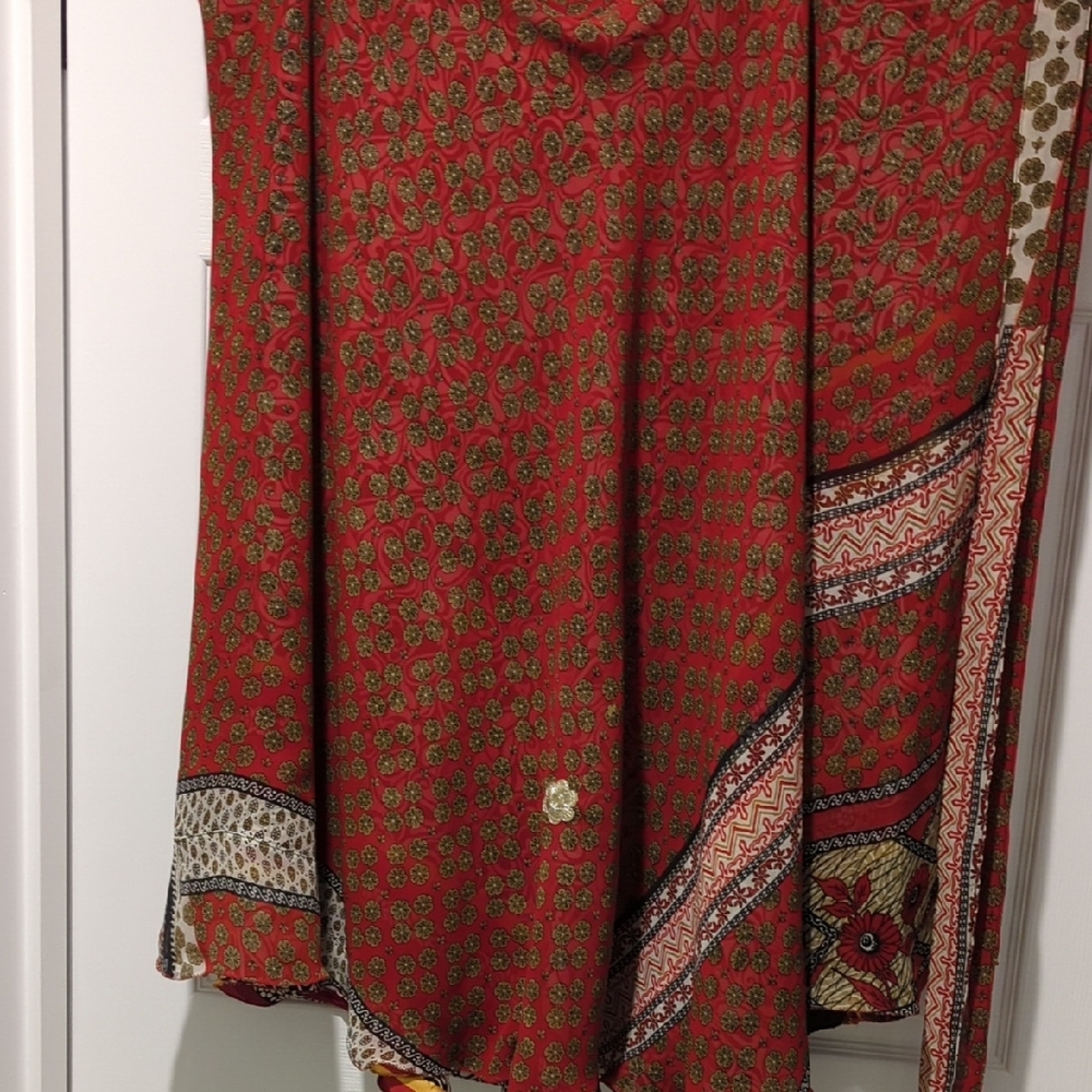 Rangeelaa Women's Sari Wrap Skirt